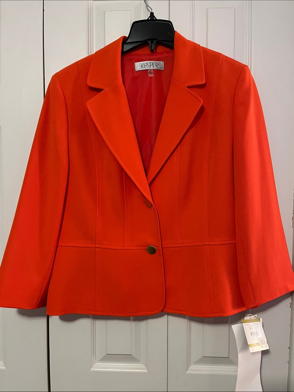 Kasper Bright Orange Tailored Blazer Jacket